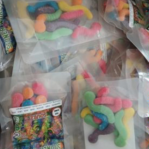 Vegan Gummies - Stoner Sour Worms 200mg (10x20mg)