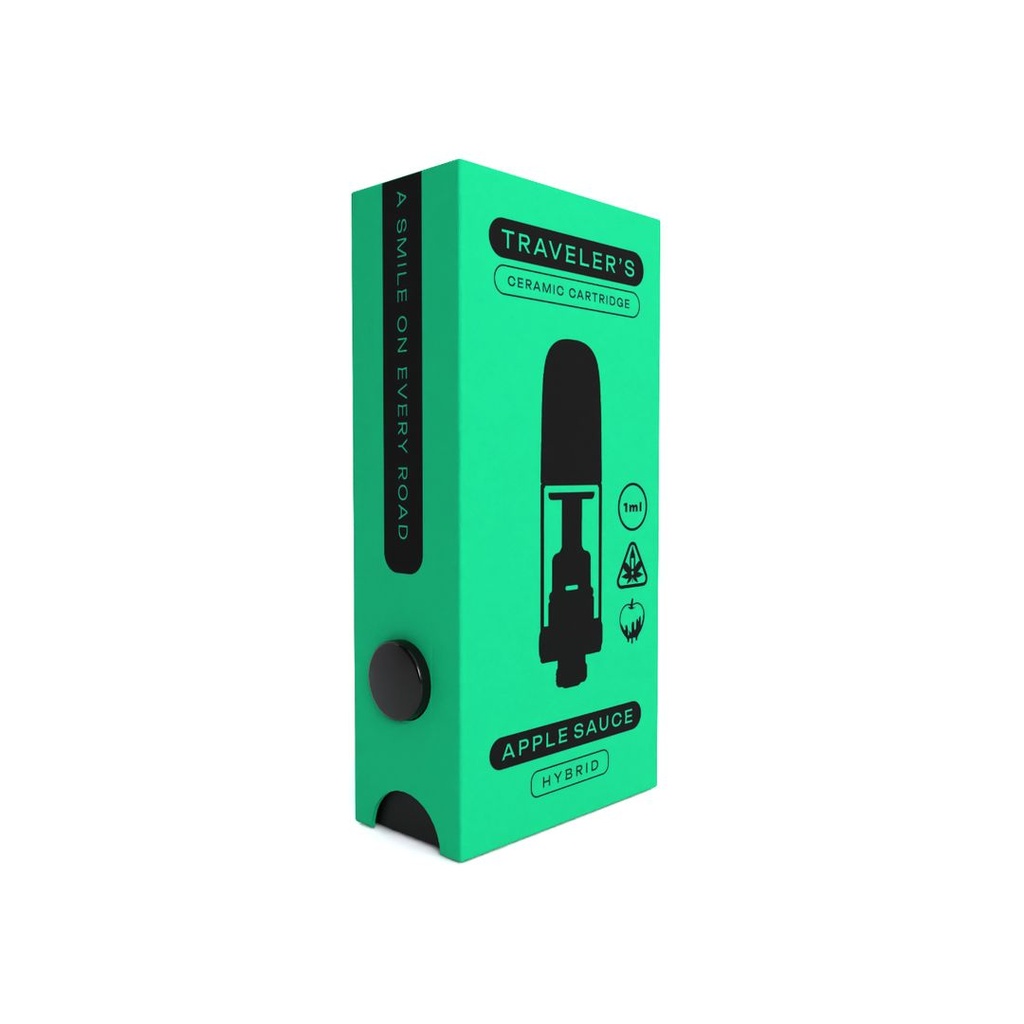 Traveler’s® Ceramic Vape Cartridges 1ml - Apple Sauce (Hybrid)