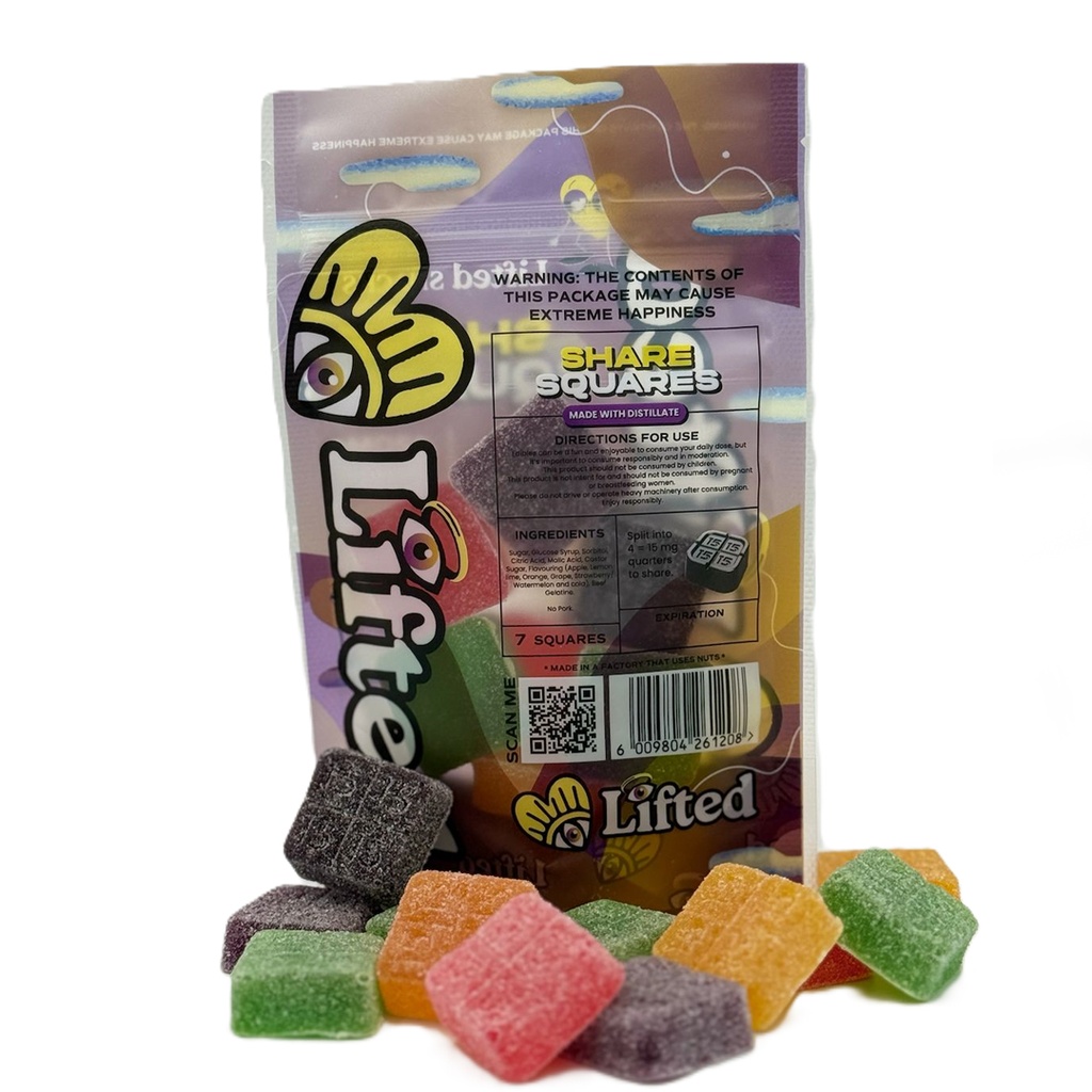 Lifted Share Square Gummies 420mg (7x50mg)