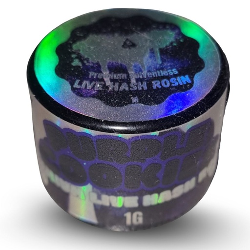 Live Hash Rosin 1g - Purple Cookies (Indica-leaning Hybrid)