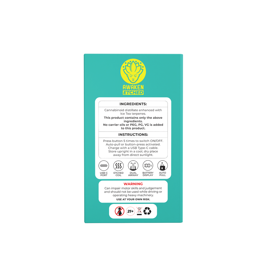 Awaken® Etched Disposable Vape 1ml - Paradise Skunk (Sativa)