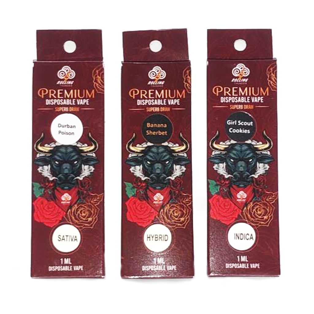 Rolling Thunder Disposable Vape 1ml - Biscotti (Indica)