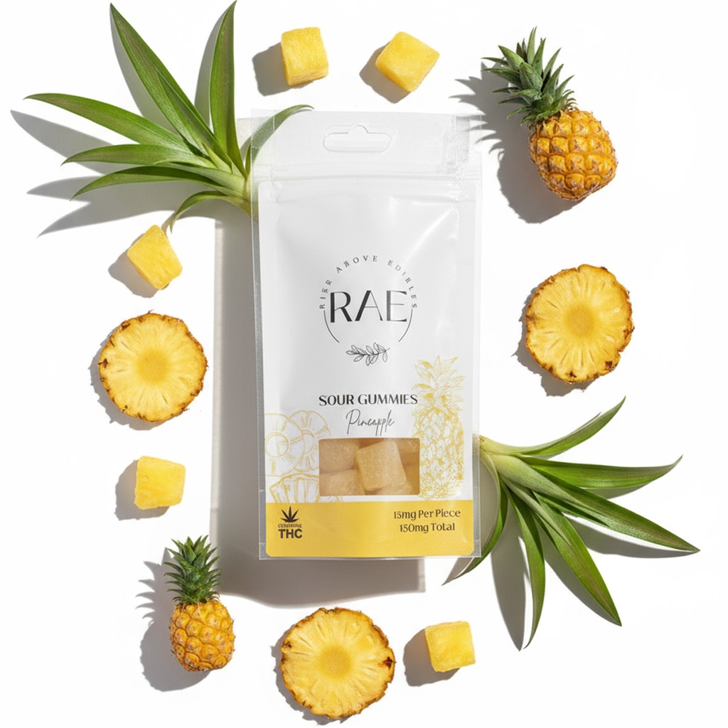 Sour Gummies - Pineapple 150mg (10x15mg)