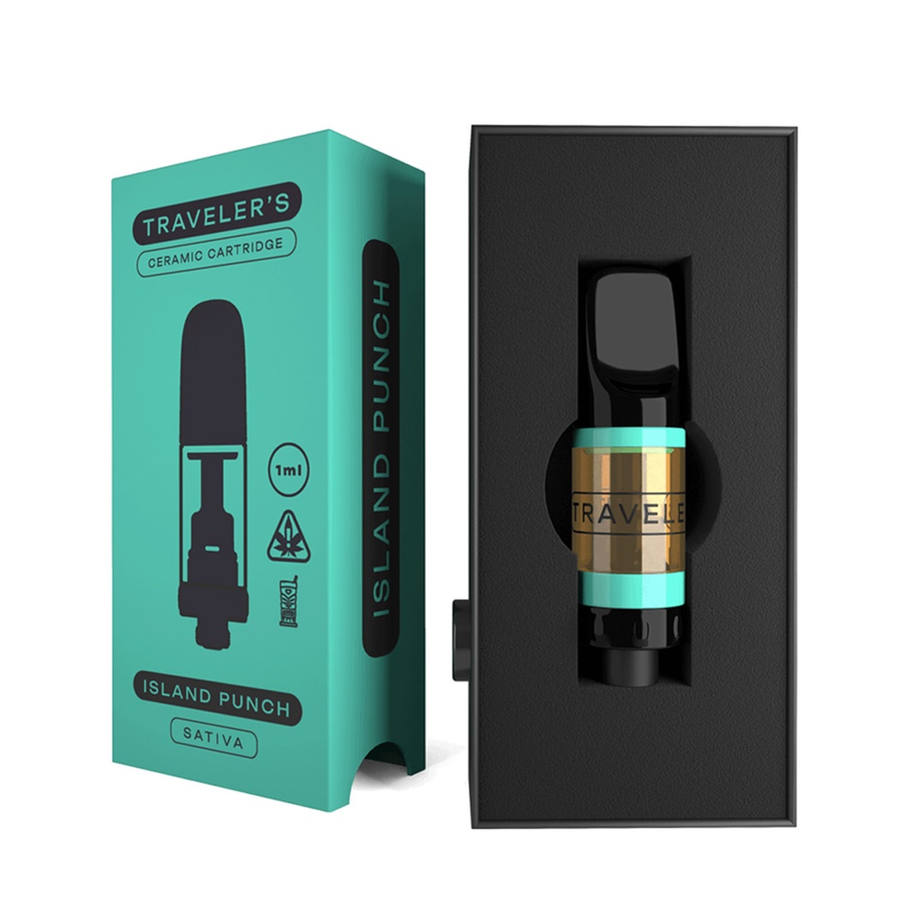 Traveler’s® Ceramic Vape Cartridges 1ml - Island Punch (Sativa)