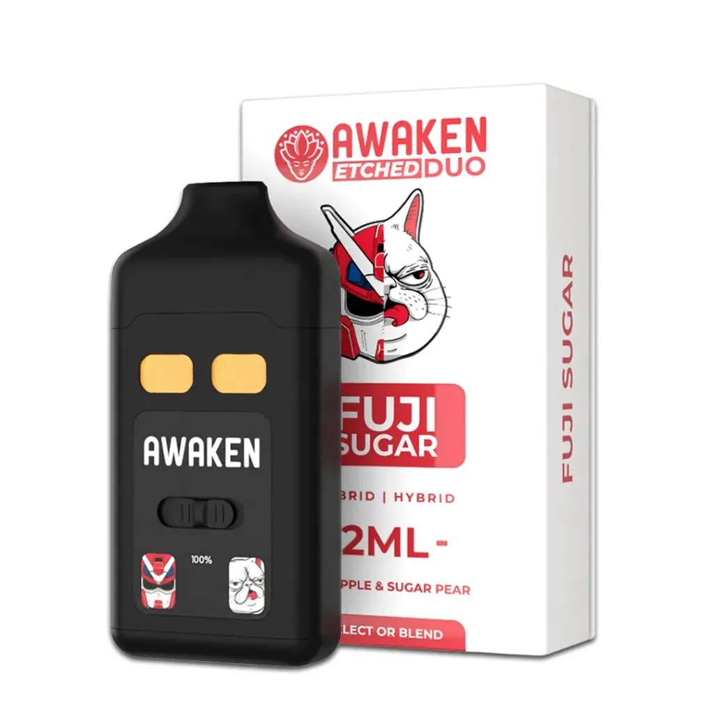 Awaken® Etched DUO Disposable Vape 2ml - Fuji Sugar Duo (Hybrid 1ml + Hybrid 1ml)