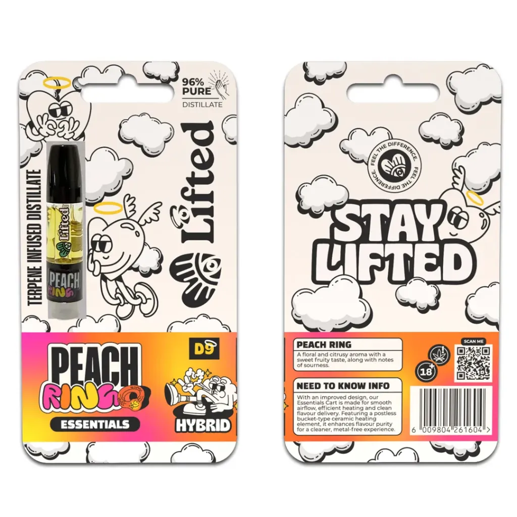 Distillate Vape Carts 1ml - Peach Ring (Hybrid)