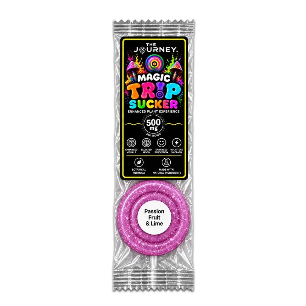 The Journey Magic Mushroom Suckers 500mg - Passion Fruit & Lime