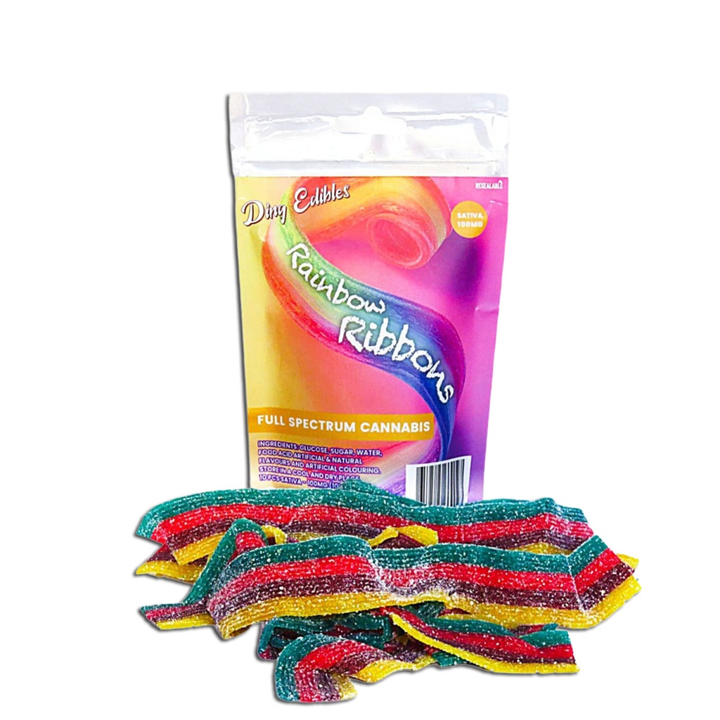 Gummies - Rainbow Ribbons 100mg (10x10mg) - Sativa